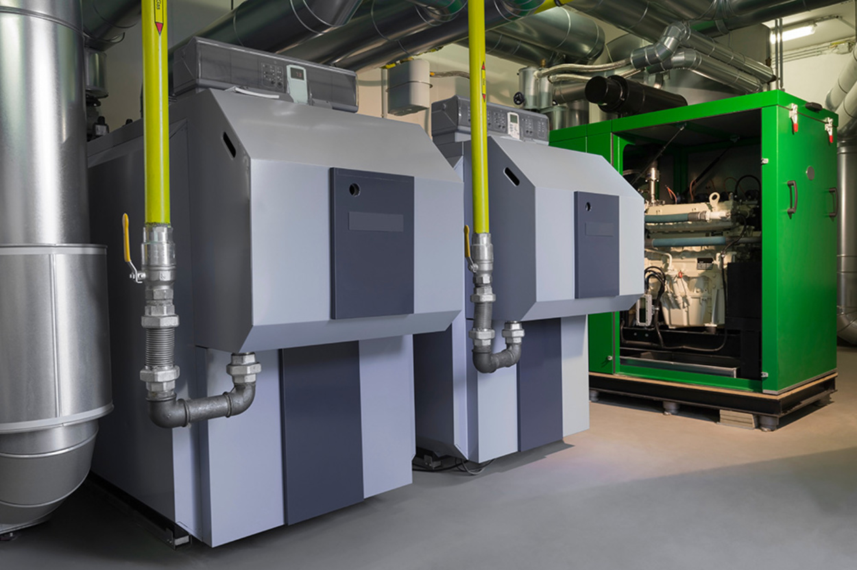 Blockheiz­kraftwerk bei Hansen & Zängler Elektrotechnik in Gemünden